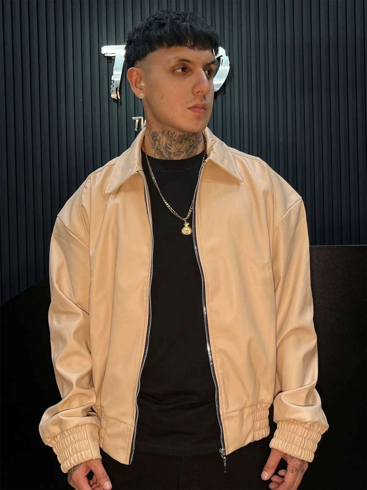 Jacket Cuerina - Beige